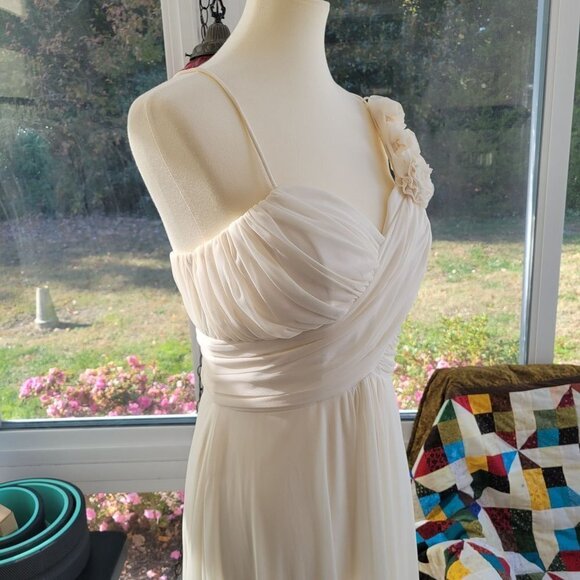 Elegant Cream Wedding Dress Vintage Cindy Collection Ivory Size Large - Picture 8 of 14